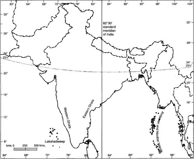 India map showing neighboring countries