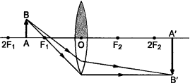 a ray of light coming from the object will be refracted by the lower half of the lens