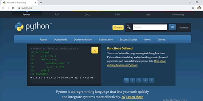 Visit python.org website to download Python