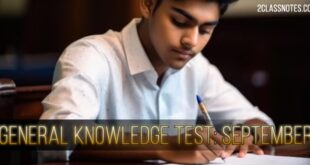 General Knowledge Test September: सितम्बर मासिक सामान्य ज्ञान क्विज