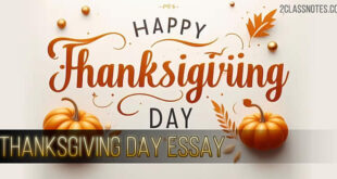 Thanksgiving Day Essay in English For Students and Children