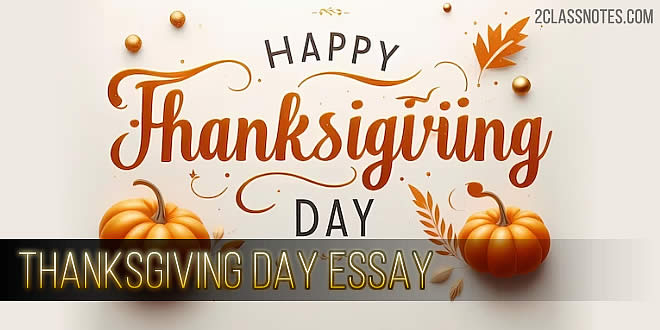 Thanksgiving Day Essay in English For Students and Children